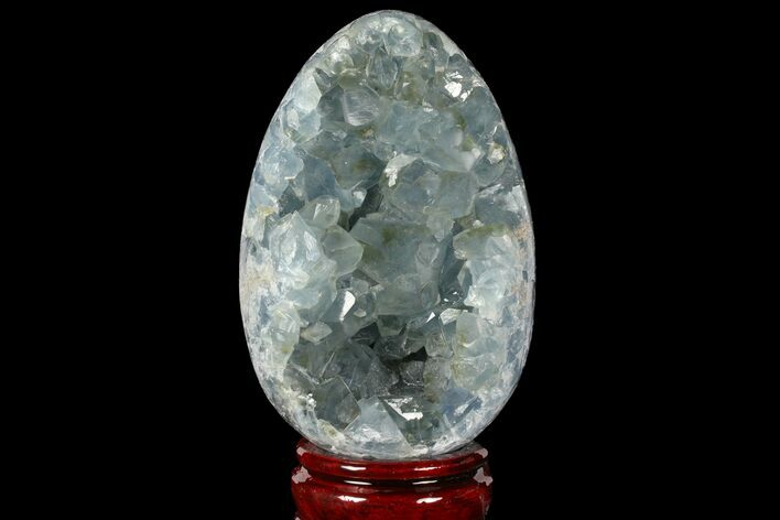 Crystal Filled Celestine (Celestite) Egg Geode - Madagascar #98784